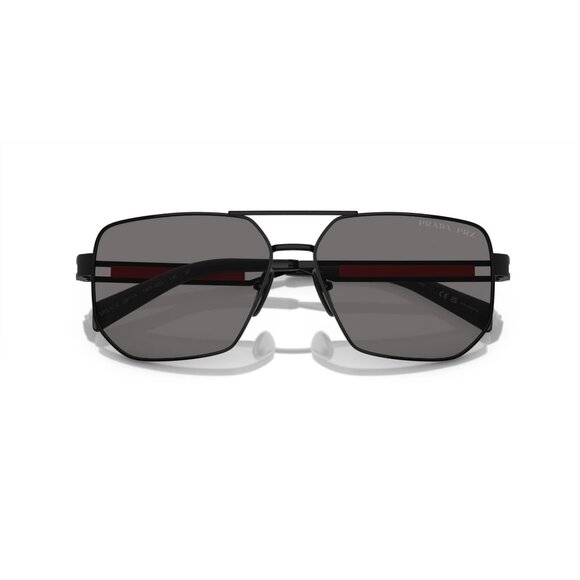 New PRADA LINEA ROSSA Black Polarised Aviator SPS 51ZS 1BO-02G Sunglasses Women - Picture 4 of 6